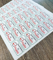 Sheet Of 21 Personalised Name North Pole Express Christmas Present Stickers Gift Labels Christmas stickers