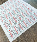 Sheet Of 21 Personalised Name North Pole Express Christmas Present Stickers Gift Labels Christmas stickers