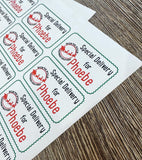 Sheet Of 21 Personalised Name North Pole Express Christmas Present Stickers Gift Labels Christmas stickers
