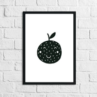 Scandinavian Orange Children's Nursery Bedroom Wall Decor Print