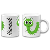 Adorable Caterpillar Insect Personalised Your Name Gift Mug
