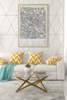Portrait Map Any City Personalised Wall Decor Print with 10 New Styles