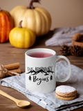 The Adventure Begins Adventure Mug