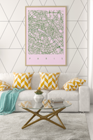 Portrait Map Any City Personalised Wall Decor Print with 10 New Styles